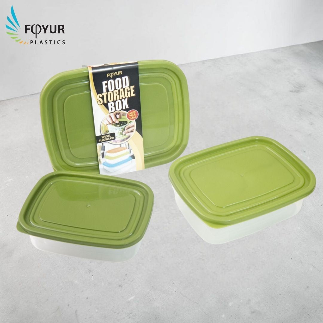 Foyur 3-Piece Plastic Food Storage Container Set, photo 2