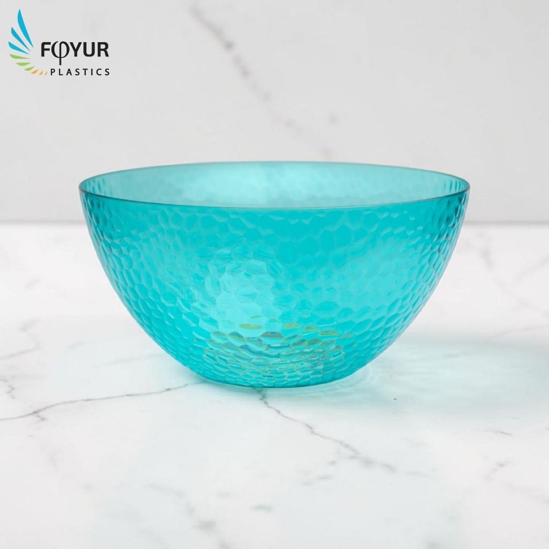 Textured Plastic Serving Bowl