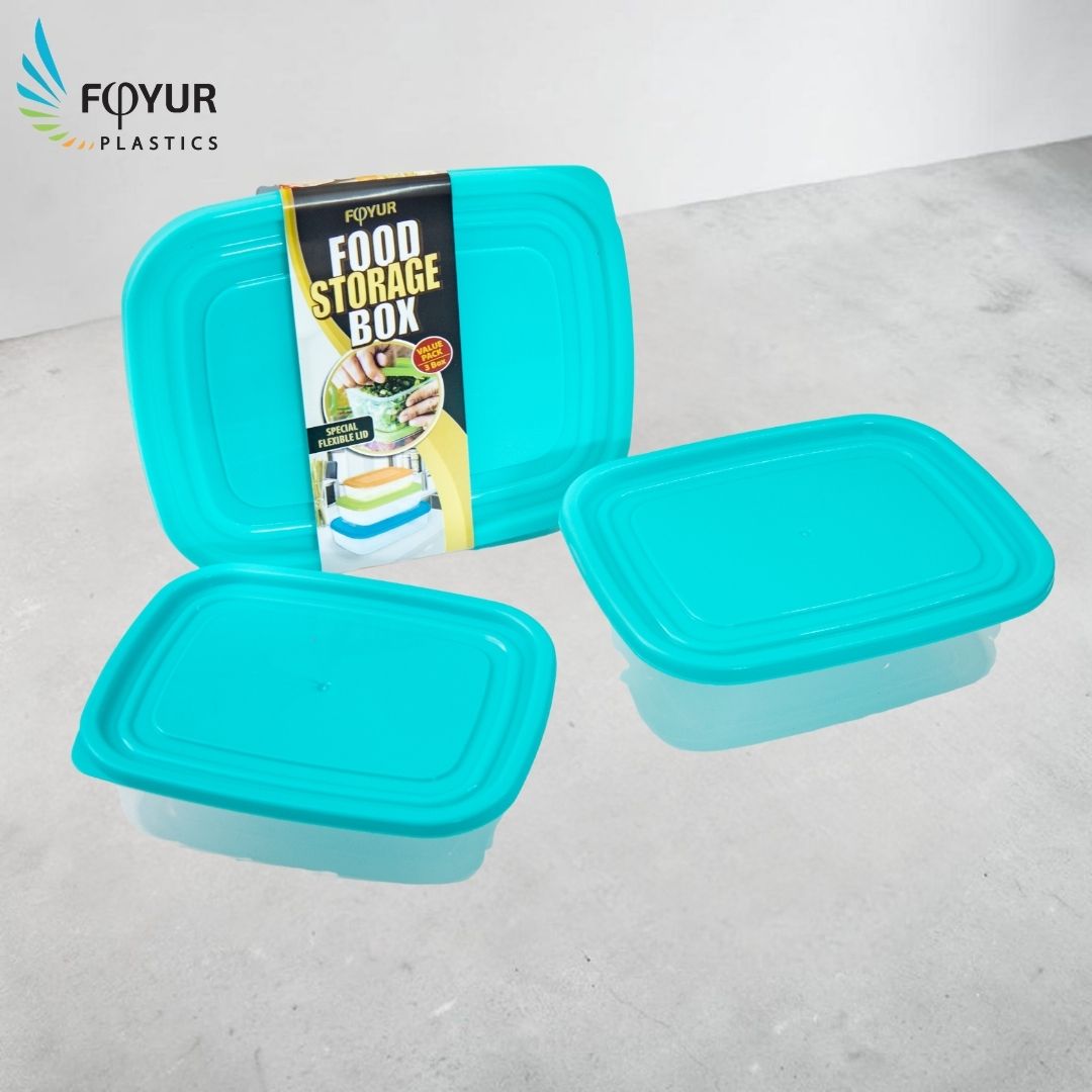 Foyur 3-Piece Plastic Food Storage Container Set, photo 4