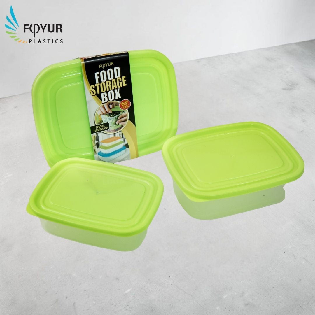 Foyur 3-Piece Plastic Food Storage Container Set, photo 5