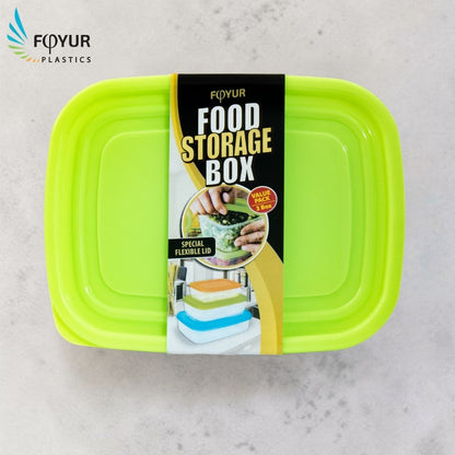 Foyur 3-Piece Plastic Food Storage Container Set