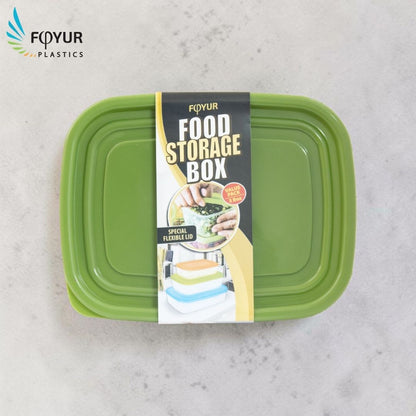 Foyur 3-Piece Plastic Food Storage Container Set