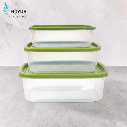 Foyur 3-Piece Plastic Food Storage Container Set