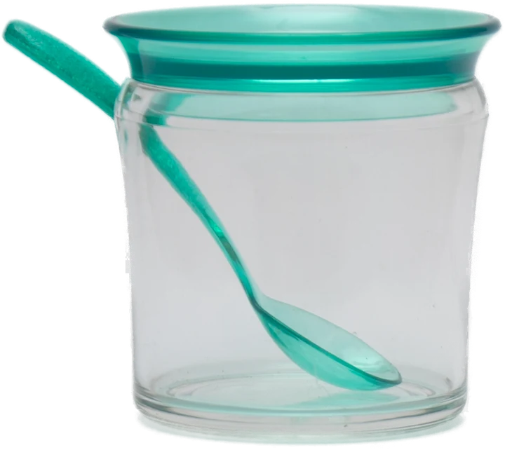 Storage jar with spoon in Teal